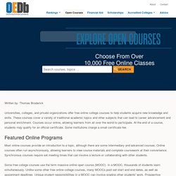 10,000+ Open & Free Online Courses on OEDB.org