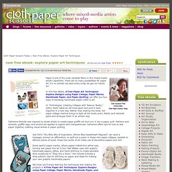 Free Ebook: Explore Paper Art Techniques