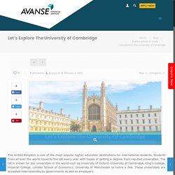 Let’s explore the University of Cambridge