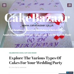 Explore The Various Types Of Cakes For Your Wedding Party