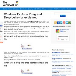 Windows Explorer Drag and Drop behavior explained