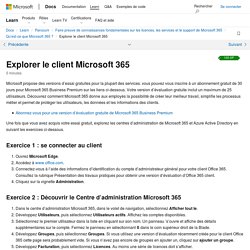 Explorer le client Microsoft 365 - Learn