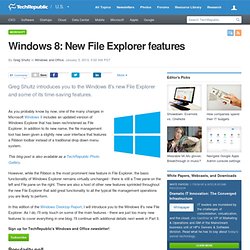 Windows 8: New File Explorer features