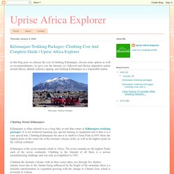 Uprise Africa Explorer: Kilimanjaro Trekking Packages: Climbing Cost And Complete Guide