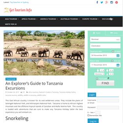 An Explorer’s Guide to Tanzania Excursions