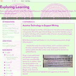 Assistive Technology to Support Writing