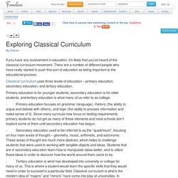 Exploring Classical Curriculum