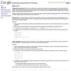 Exploring Computational Thinking