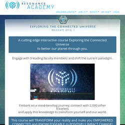 Exploring the Connected Universe – Delegate Level 1 – Resonance Academy