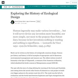 Exploring the History of Ecological Design – Age of Awareness