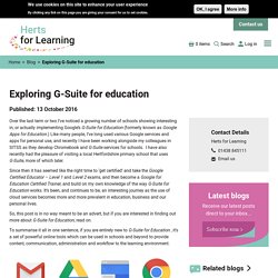 Exploring G-Suite for education