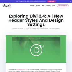 Exploring Divi 2.4: All New Header Styles And Design Settings