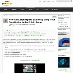 New GovLoop Report: Exploring Bring Your Own Device in the Public Sector