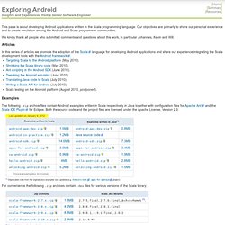 Exploring Android - Stephane's Homepage