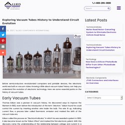 Exploring Vacuum Tubes History to Understand Circuit Evolution