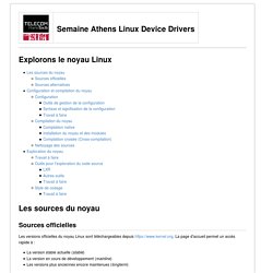 Explorons le noyau Linux
