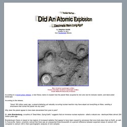 Did An Atomic Explosion Decimate Mars Long Ago? - Nuclear War God