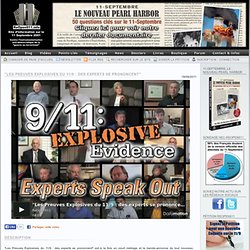 "Les Preuves Explosives du 11/9 : des experts s'expriment"