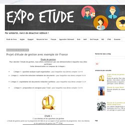 ExpoEtude: Projet d'étude de gestion avec exemple Air France