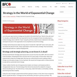 Strategy in the World of Exponential Change - BeachFleischman