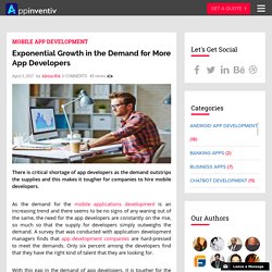 Exponential Growth in the Demand for More App Developers