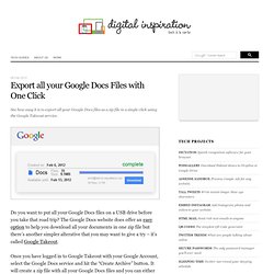 How to Export all your Google Docs Files with a Click