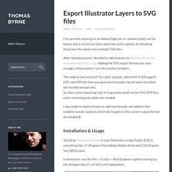 Export Illustrator Layers to SVG files