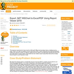 Export .net MSChart to Excel/PDF Using Report Viewer 2010