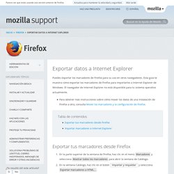 Exportar datos a Internet Explorer