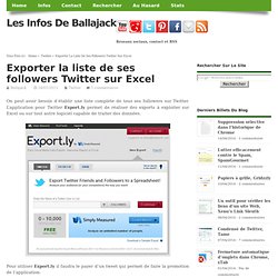 Exporter la liste de ses followers Twitter sur Excel