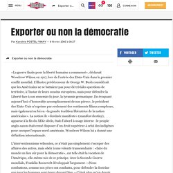 Exporter ou non la démocratie