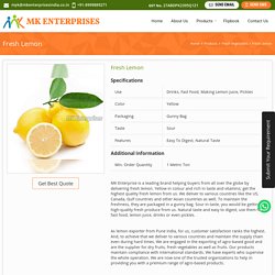 Fresh Lemon Exporter from Pune India,Wholesale Fresh Lemon Supplier