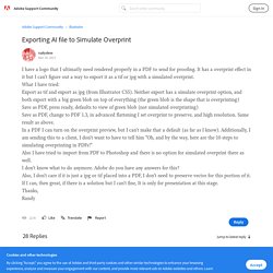 Exporting AI file to Simulate Overprint - Adobe Support Community - 3339098
