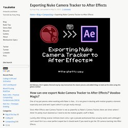 Exporting Nuke Camera Tracker to After Effects - taukeke