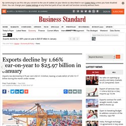 Exports decline by 1.66% year-on-year to $25.97 billion in January