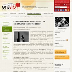 Exposition Alexis Jenni/TB-Ruiz : "La construction de notre décor"