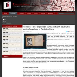 Une exposition sur Anne Frank pour lutter contre le racisme et l'antisémitisme