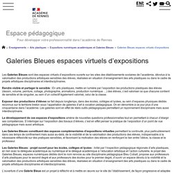 Galeries Bleues espaces virtuels d'expositions - Espace pédagogique