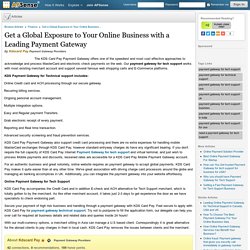 Get a Global Exposure to Your Online Business with a Leading Payment Gateway by Kdscard Pay