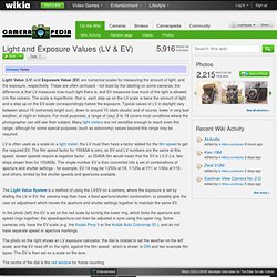 Light and Exposure Values (LV & EV)