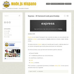 Express – El framework web para #nodejs