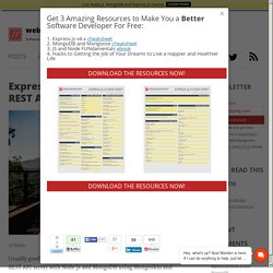 Express.js 4, Node.js and MongoDB REST API Tutorial
