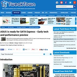 ASUS is ready for SATA Express - Early tech and performance preview