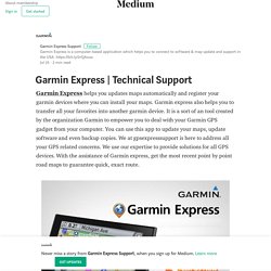 Technical Support – Garmin Express Support