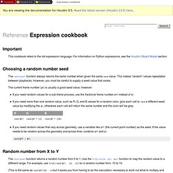 Expression cookbook - Houdini online help