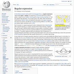 Regular expression