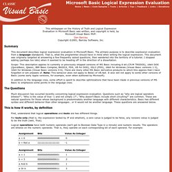 Microsoft Basic Logical Expression Evaluation