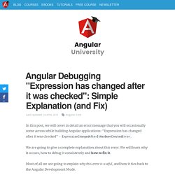 Angular Debugging "Expression has changed": Explanation (and Fix)