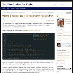 Haskell - Writing a Regular Expression parser in Haskell: Part 2 - Matthew Manela - Farblondzshet in Code