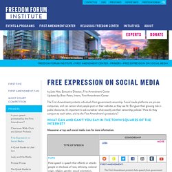 Free Expression on Social Media
